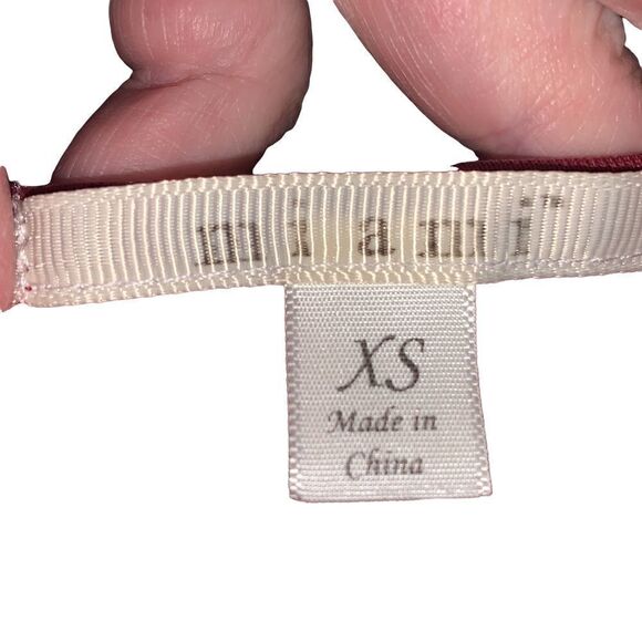 MIAMI maroon fitted flare dress XS - Picture 5 of 8